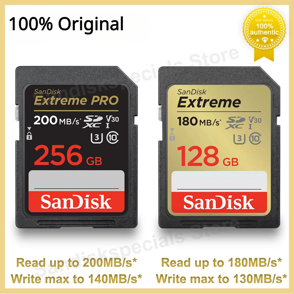 Carte mémoire SanDisk Extreme PRO 128Go, 200MB/s