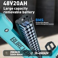Vélo électrique BURCHDA NEW AZ26 1000W 45KM/H, 26 pouces, pneus larges 3.0, batterie lithium 48V20AH, vélo électrique de ville pour adultes 4