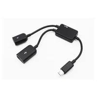 2 in 1 Micro USB OTG Cord Hub Power Adapter Cable for Cellphone Tablet Computer Micro USB OTG Converter Cord 1