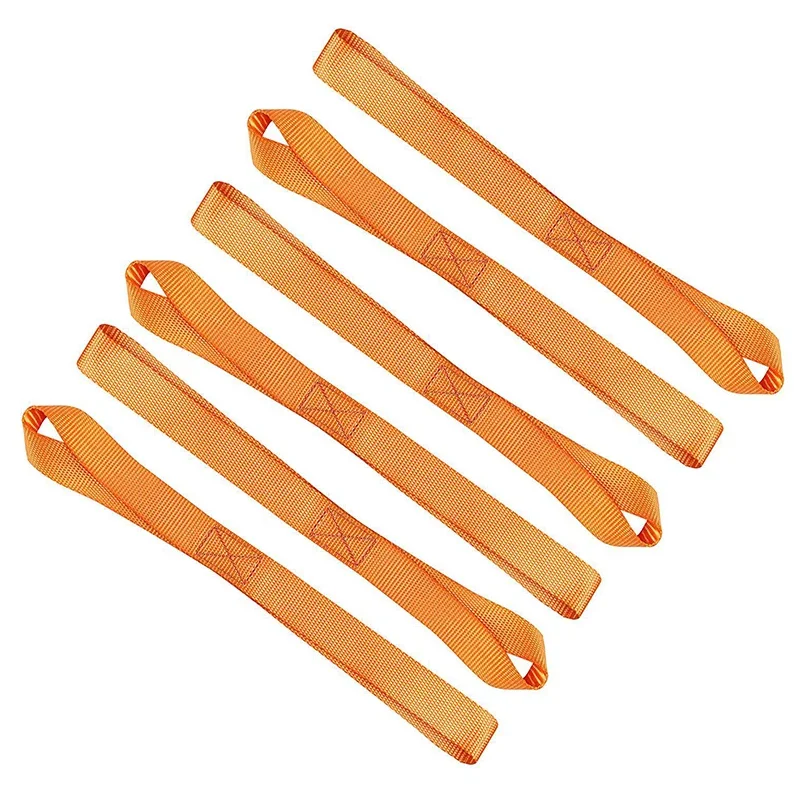 Durable Soft Loop Tie Down Straps for Secure Cargo Fastening - Set of 6, 15.9-inch