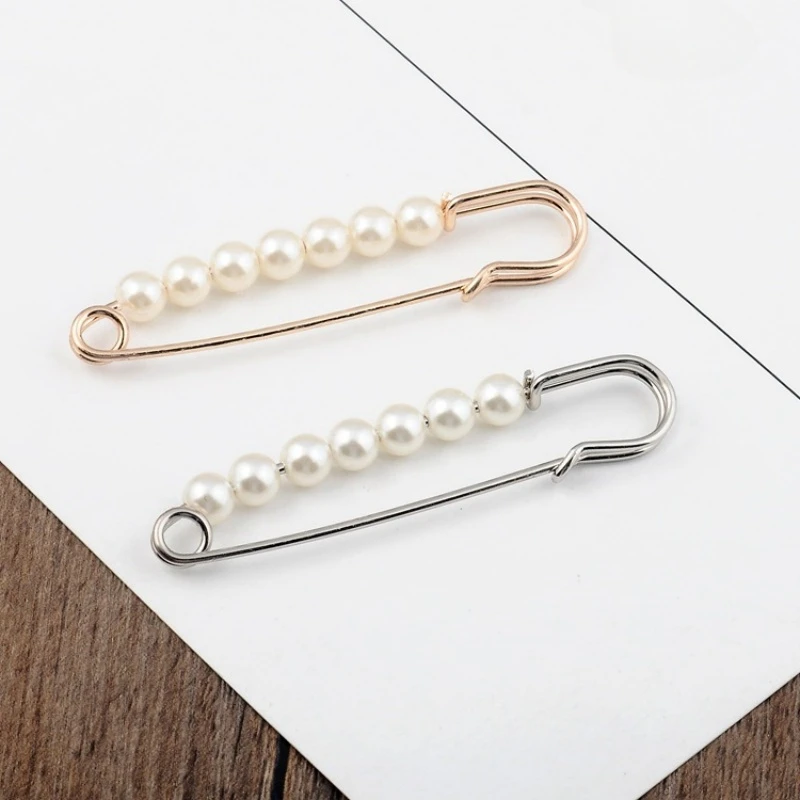 5 개/몫 7.5cm 모조 진주 페르시 브로치 안전 핀 DIY 공예 의류 바지 액세서리에 대한 허리 핀 장식을 강화