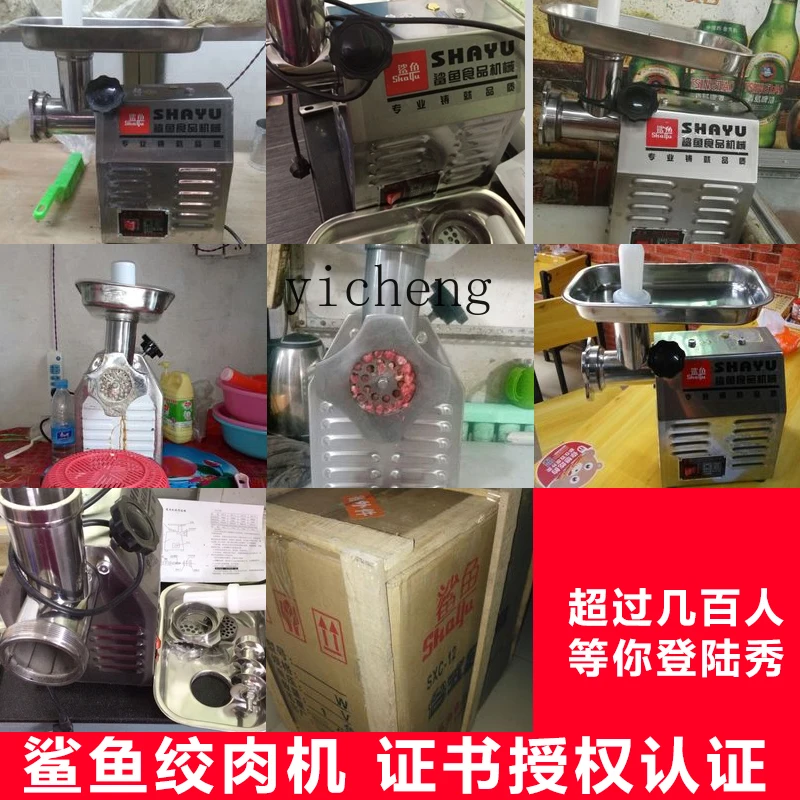 ZK meat grinder 12 type 22 type minced meat dish desktop electric stainless steel mincing machine 4