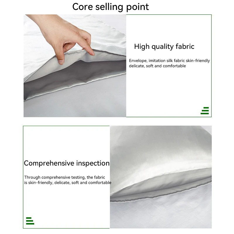 2Pc Satin Silk  Pillow Case Real Silk Satin Hair Beauty Pillow Case Comfortable Pillow Case Super Soft Pillow Case Standard Size 2
