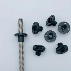 1pc T5 Lead Screw Thread 8mm Pitch1mm Lead 1mm/2mm/4mm 100/200/300/400/500/550mm with nylon Nut CNC 3D Printer Trapezoidal Rod