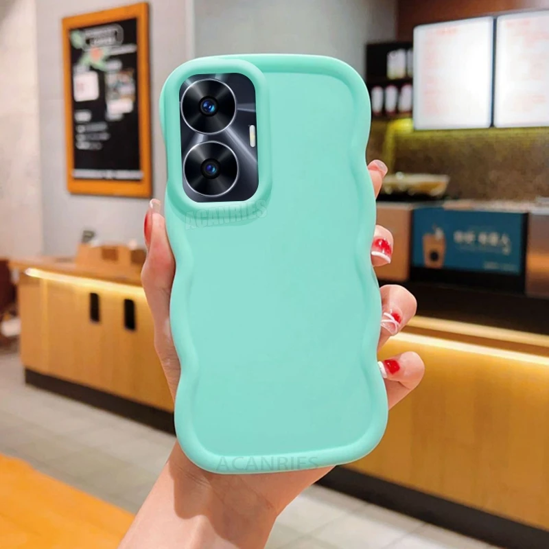 Cute Candy Wavy Silicone Soft Back Phone Case
