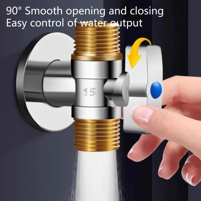 57QF Pack of 2 Quarter Turn Stop Valves 1/2 Inch Crimps Pex F1807 OD Compression for Toilets and Faucets Daily Casual Use