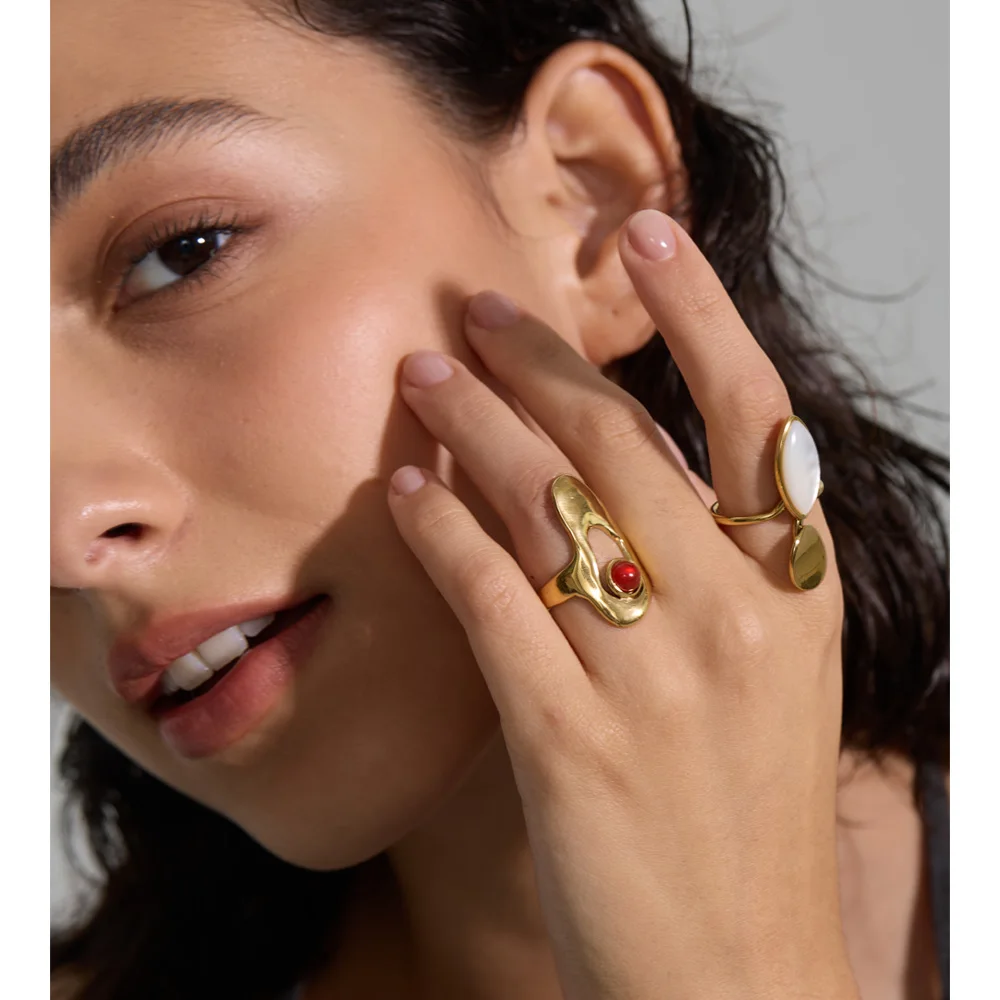 Yhpup Ring Geometric Golden