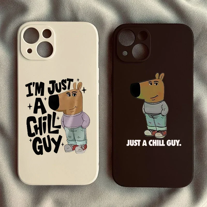 Whimsical Chill Guy Dustproof Soft Phone Case Cover