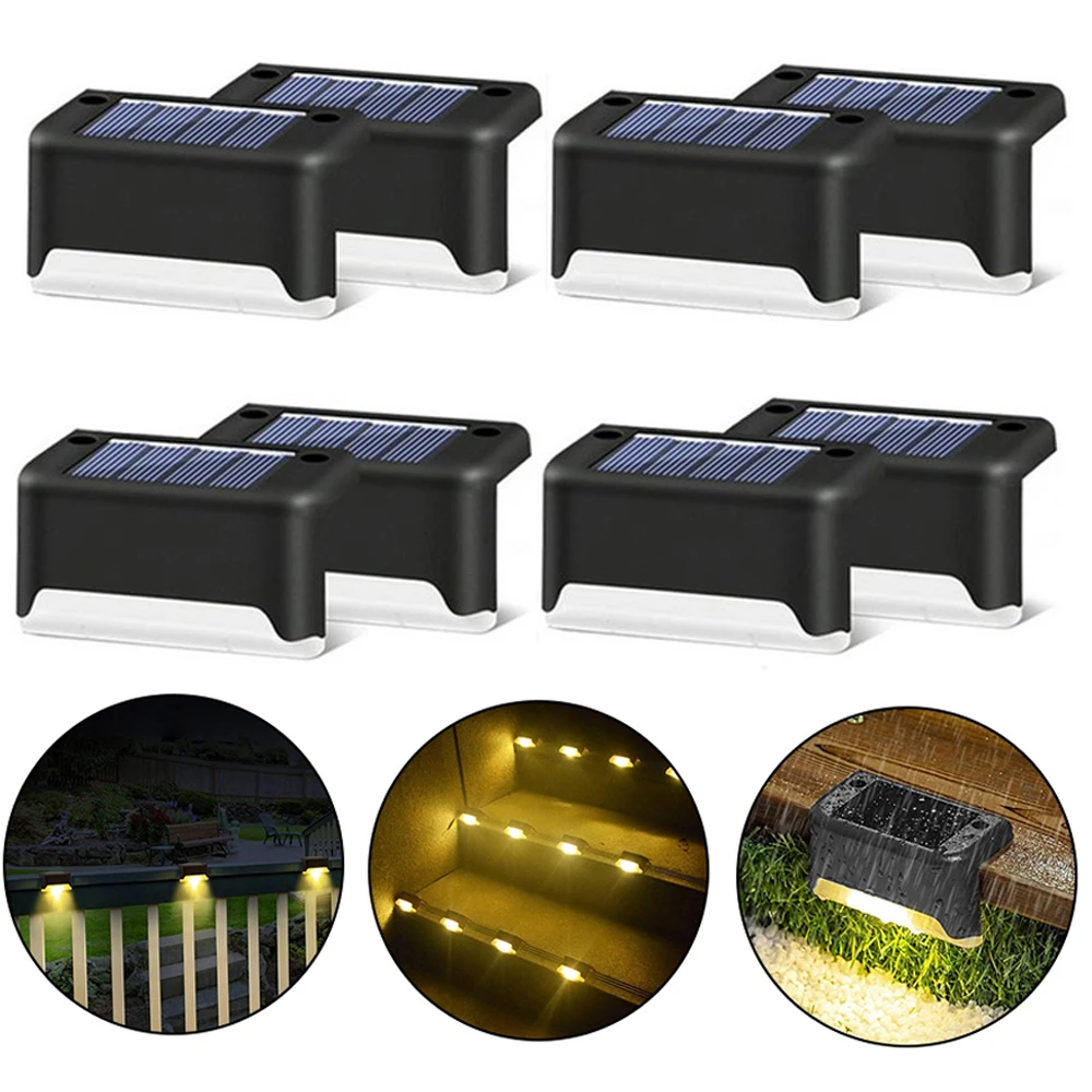 

Solar Deck Lights 12 Pack Outdoor Step Lights Waterproof Led Solar Lights for Railing Stairs Step Fence Yard Patio and Pathway