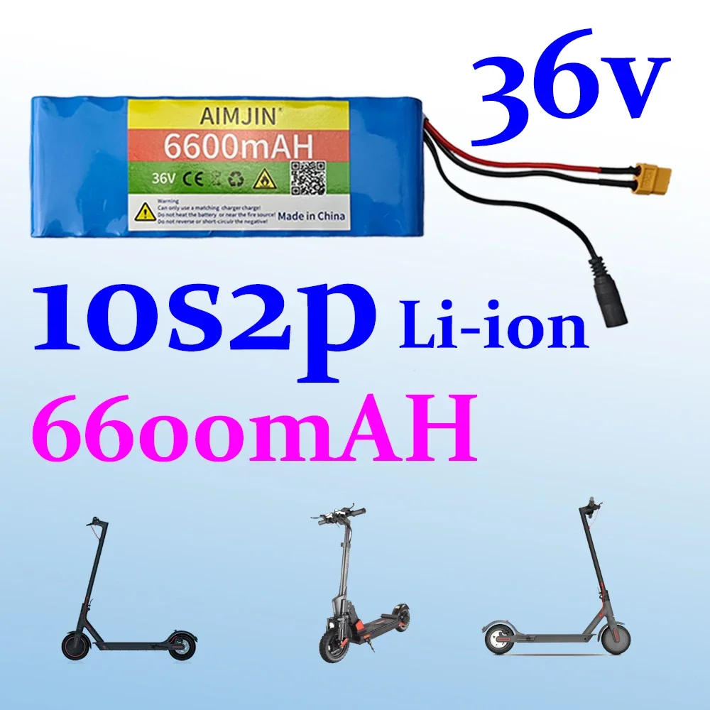 

36V 6600mAh 10S2P Lithium Rechargeable Battery Pack for Double Wheel Balance Vehicle Balance Car Parts