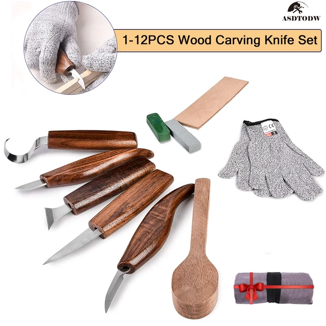 Wood Carving Tool Set Ergonomic Wood Whittling Kit Portable Sharp Wood  Engraving Tool for Carpenter DIY Beginners - AliExpress