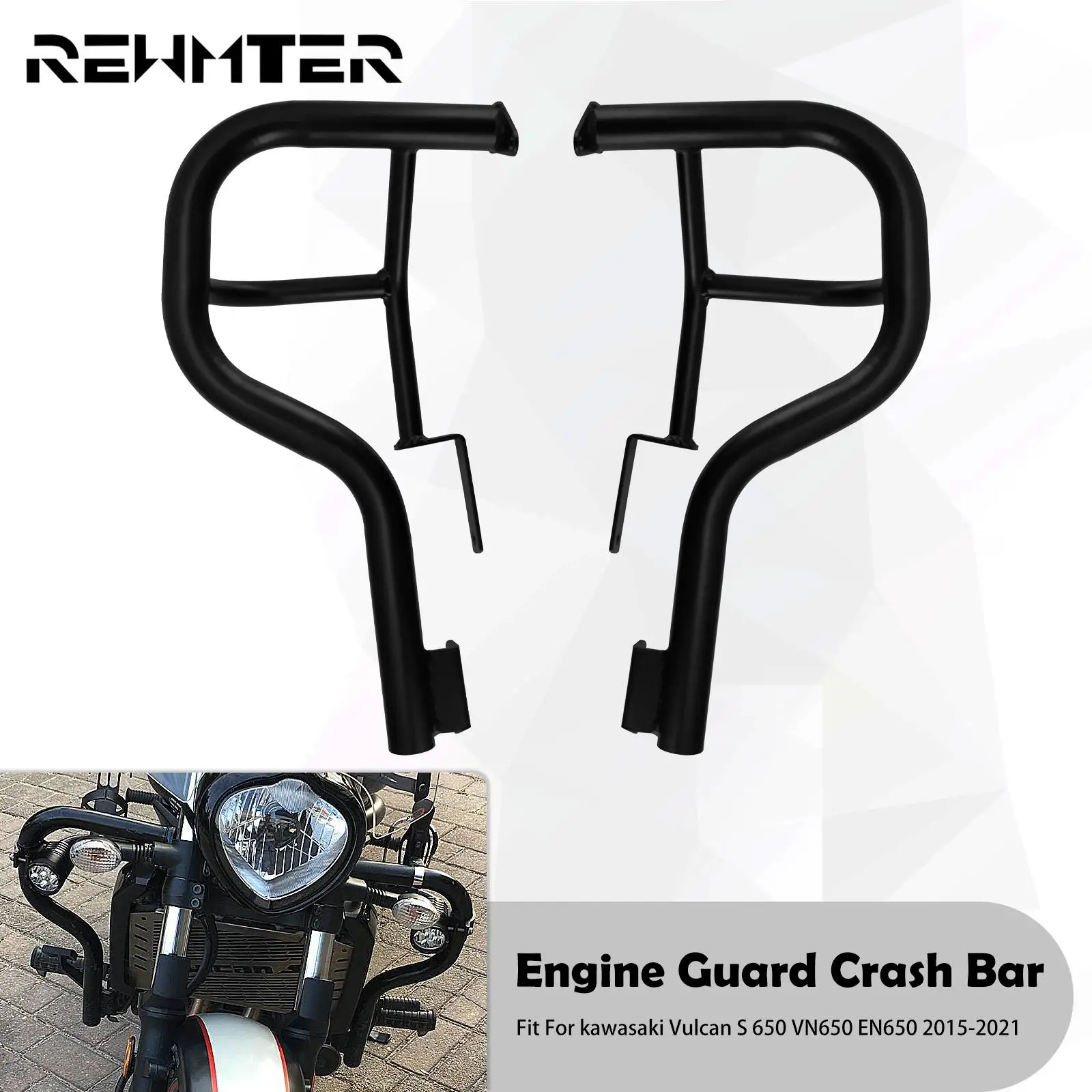

Передняя защита двигателя мотоцикла, защита от крушения шоссе, черный бампер для kawasaki Vulcan S 650 EN650 VN650 2015-2021 2022 2023