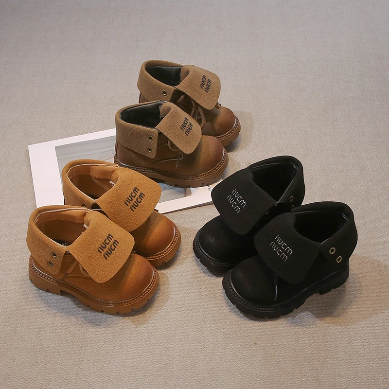 Girls Soft Leather Anti Slip Boots