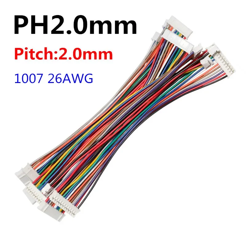 더블 헤드 와이어 케이블 커넥터, SH1.0 JST1.25 ZH1.5 PH2.0 XH2.54, JST 피치 1.0 1.25 1.5 2.0 2.54mm, 2 3 4/10 핀 암, 10 개
