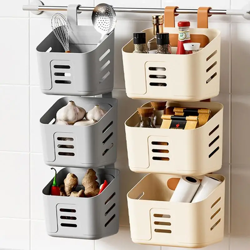 

Shower Storage Basket Multifunctional Object Organizer Bucket Kitchen Hanging Basket Organiser Bath Draining Storage Basket