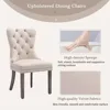 Velvet Dining Chairs Set of 4, Upholstered High-end Tufted Dining Room Chair with Nailhead Back Ring Pull Trim Solid Wood Legs 4