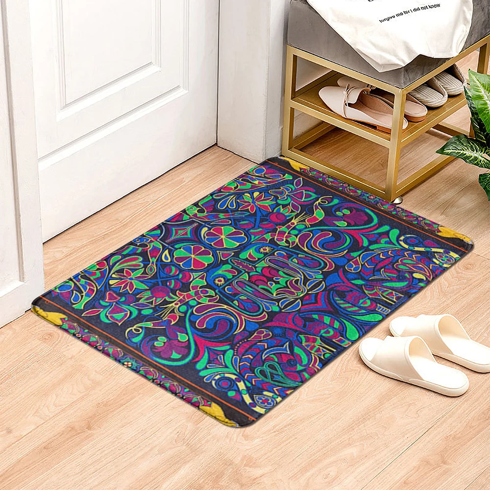 

Bath Mat Bathroom Small Rug Shower Mat Decorative Absorbent Foot Mat Entrance Door Mat Kitchen Mat Bedroom Balcony Room Mat Boho