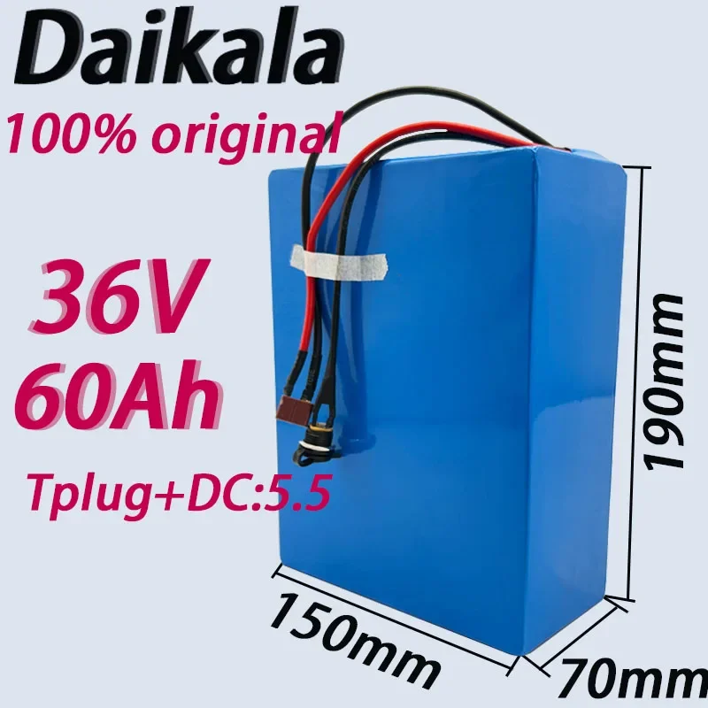 

Electric Bicycle Wheelchair Lithium Battery Pack, High-power, Outdoor Motorcycle, 36V, 60Ah, 18650, 10S7P, 60000mAh, 0-1000W