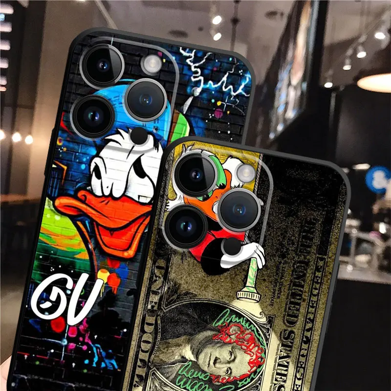 Funda de teléfono con cuerda líquida para Apple iPhone, 15, 14, 13, 12  Mini, 11 Pro, XS, MAX, XR, X, 8, 7, 6S, SE Plus, Scrooge, McDuck, Cool  Cover, Coque - AliExpress