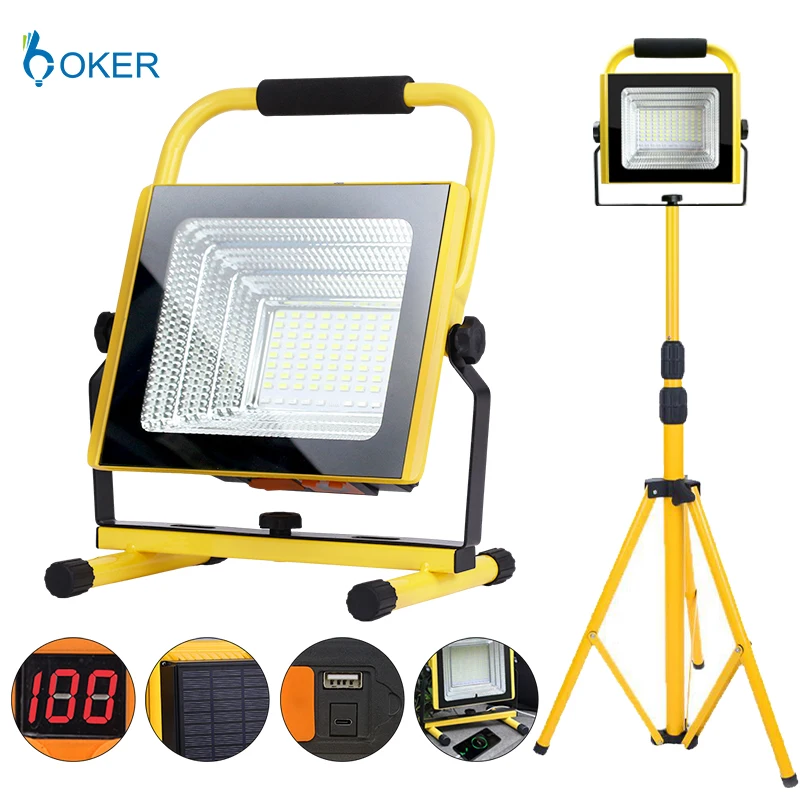 High Power Multi-angle Rotation Portable Emergency Charging Ip65 Waterproof 280 led Outdoor Remote Control Led Flood Light