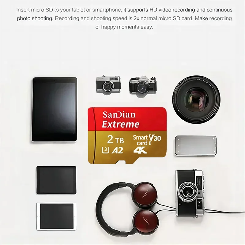 SD Card 1TB 2TB 256GB 512GB High Speed Memory Card Micro TF Cards Large Capacity Class10 Flash for PC/Phone/Camera