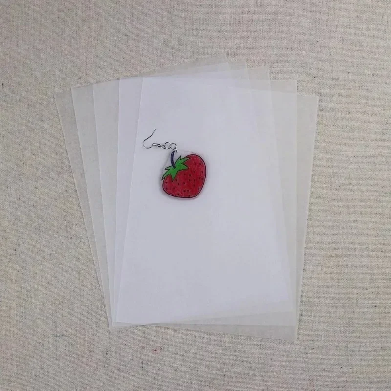 15pcs Plastic Thermal Heat Shrink Paper Shrinkable Paper Film Translucent Sheets Blank Shrink Art Film DIY 14.5x20cm