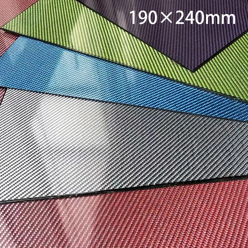 

190x240mm 3K Carbon Fiber Composite Board Panel Thickness 1mm 2mm 3mm Red Blue Silvery Multicolor Carbon Fiber Plate