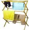 Wooden Clothes Drying Rack for Laundry - Collapsible Folding Bamboo Laundry Drying Rack for Drying Clothes - Heavy Duty 5