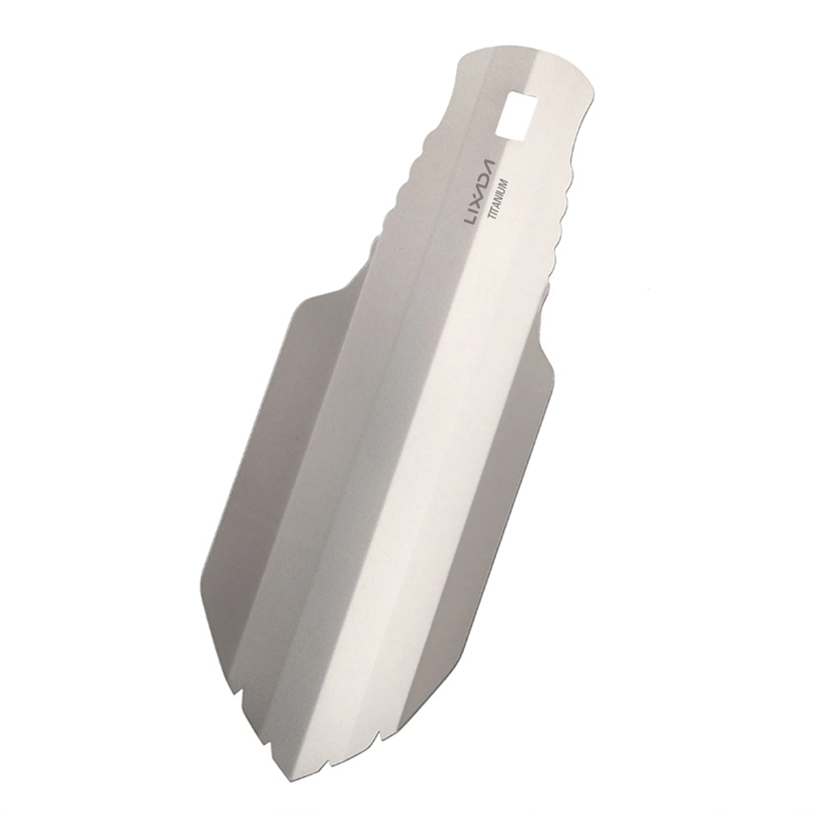 Lixada Titanium Garden Hand Serrated Shovel Outdoor Camping Hiking Backpacking Trowel with Clip Hand Shovel Outdoor Tools garden hand shovel