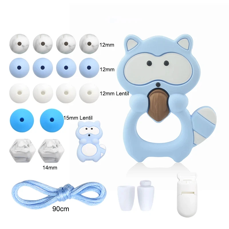 LOFCA DIY Baby Silicone Teether Koala Baby Teething Necklace Toy Cartoon Pacifier chain Clip Food Grade Silicone Beads teething toys silicone teething toys baby teething toys silicone beads silicone teether silicone teething beads pacifier clips