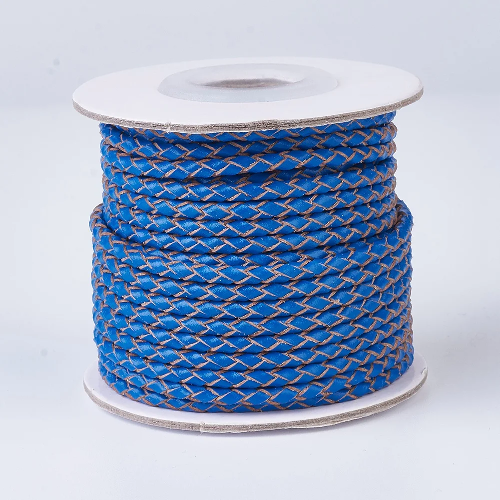 10Yards 3mm Braided Leather Cord Beading Cord String Strap Rope For DIY Necklace Bracelet Jewelry Supplies