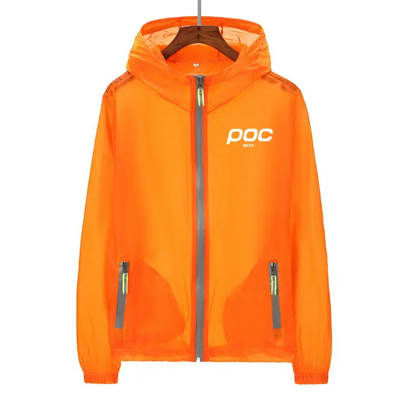 Men Women Cycling Jacket Summer Reflective MOTO POC Bicycle Riding Clothes Outdoor Sports Coat Anti UV Windbreaker Polyester