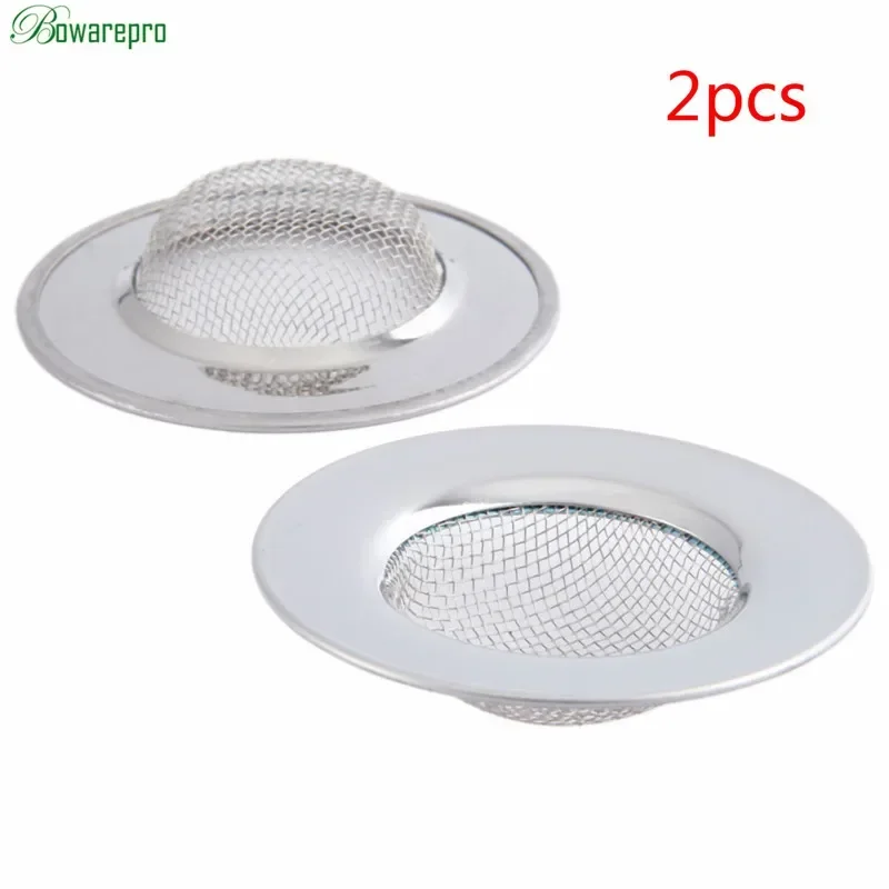 Sink Drain Kitchen Waste Filter Catcher Stopper Shower Drain Hole Filter Metal Sink Strainer 11.3/9/7/6.4/5.3cm 2Pcs