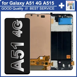 Tested Super AMOLED for Samsung A51 LCD Screen for Galaxy A51 A515F LCD Display Touch Screen Replacement Assembly with Footprint