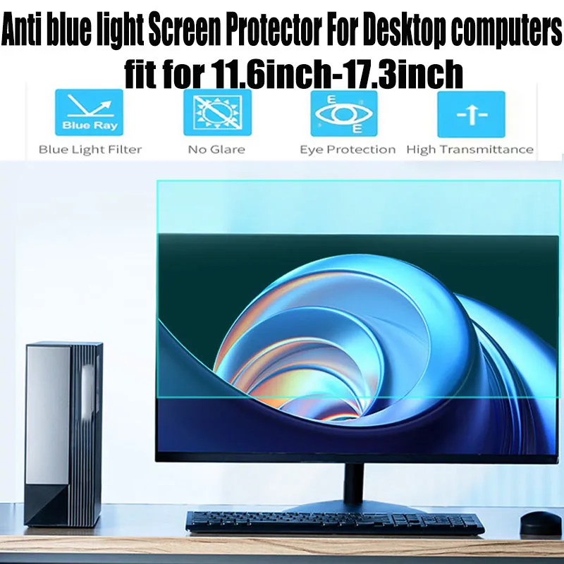16:9 Universal PC 컴퓨터 블루라이트 차단 스크린, 보호대 매트 필름, 높은 투과율, 안티 필터, 13.3 인치, 14/15 인치, 6/17 인치
