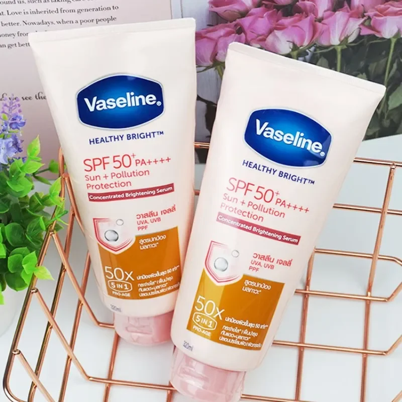 Vaseline 50x Whitening Essence Body Sunscreen Whey Cool Anti-UV Protection Lasting Waterproof Facial Anti-sun Repair 320ml