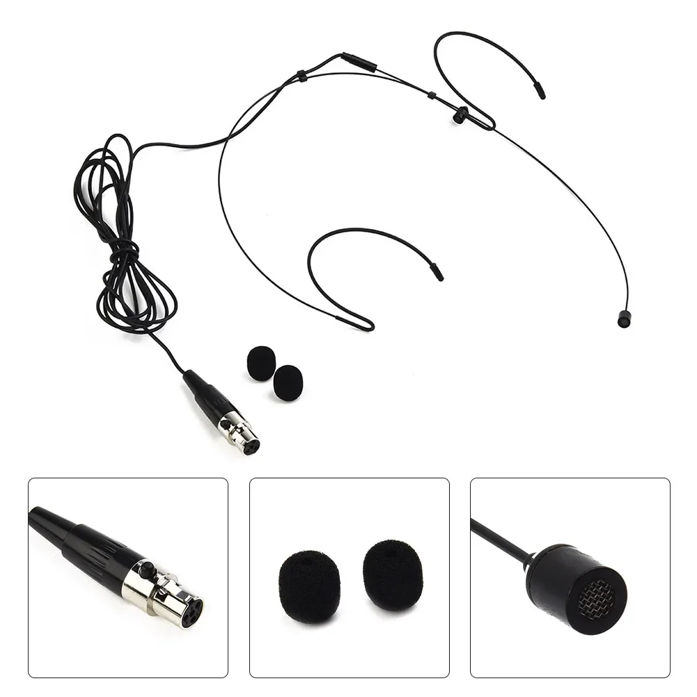 Microphone Small Ear Hooks Double Earhook Headset Mic Headworn Microphone For Shure Wireless headworn microphone