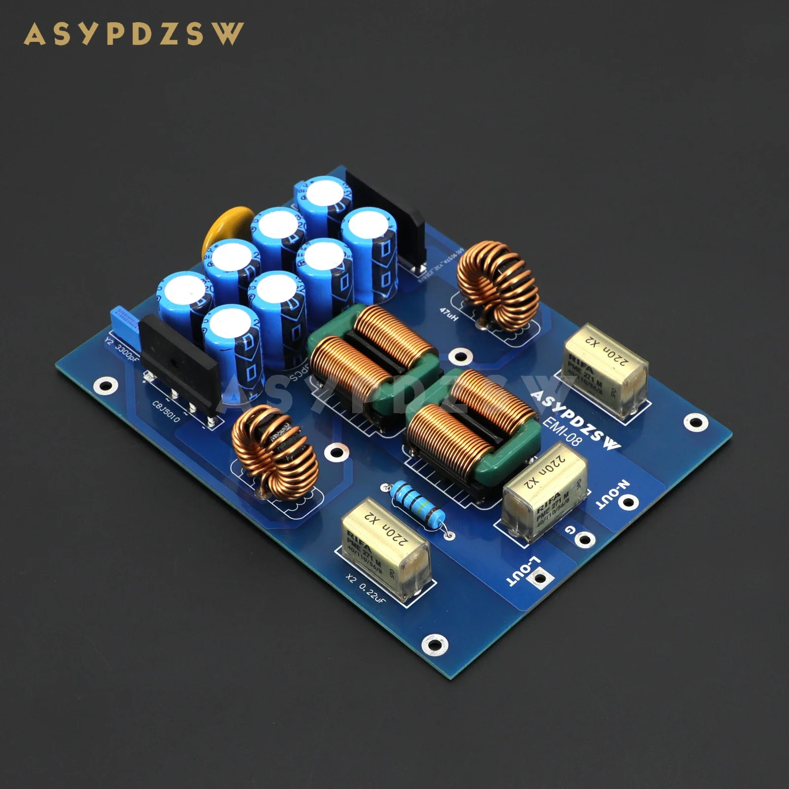 EMI-08 HIFI 초저소음 EMI AC 전원 필터 DIY 키트, 전원 정화 필터 소켓용 마감 보드 15A
