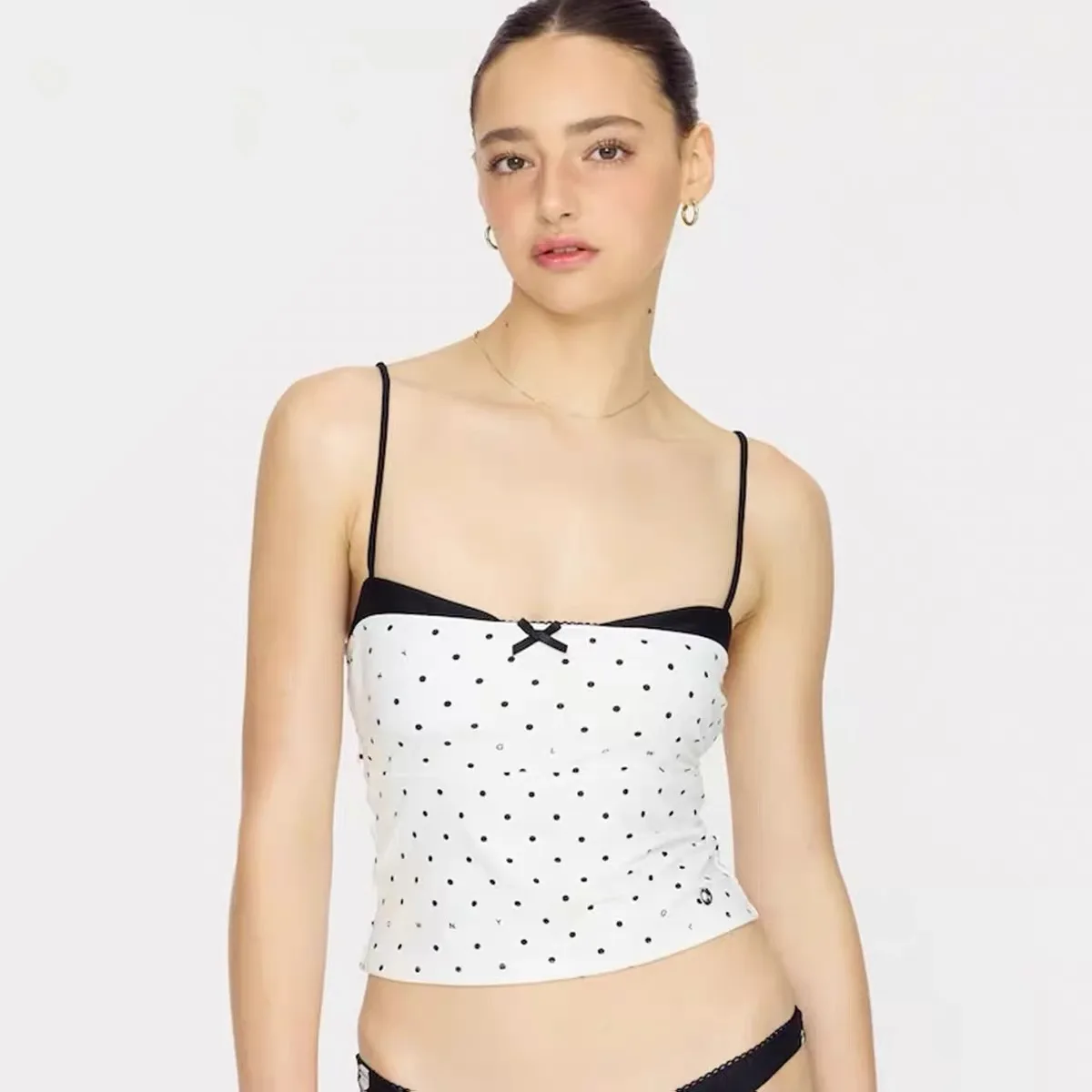 Tagkita Summer Slim Fit Strap Vest Women's Commute Sle  Knot Cotton ort Length  Color Outerwear Top