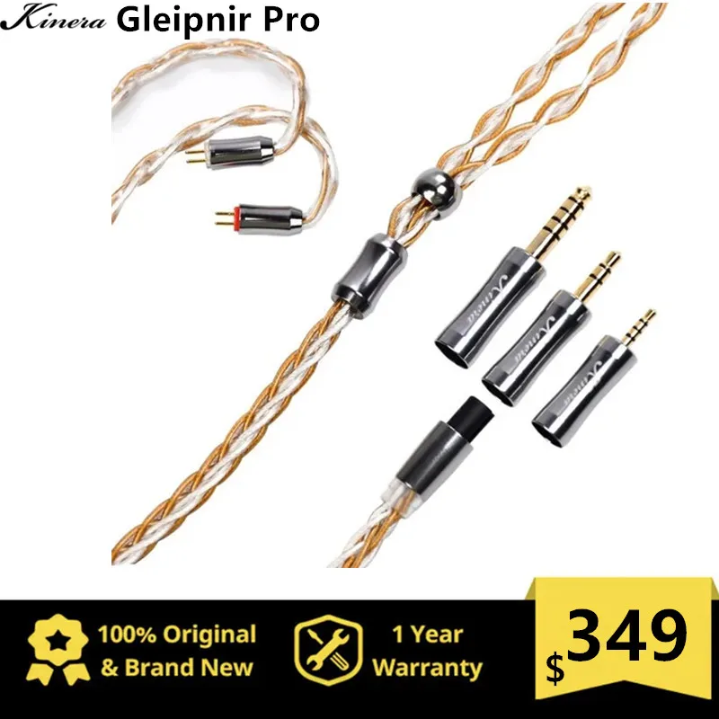 

Модульный Улучшенный кабель для наушников Kinera Gleipnir Pro 2,5 + 3,5 + 4,4, сбалансированный штекер 6N OCC позолоченный 0,78 2Pin/MMCX, сменный кабель