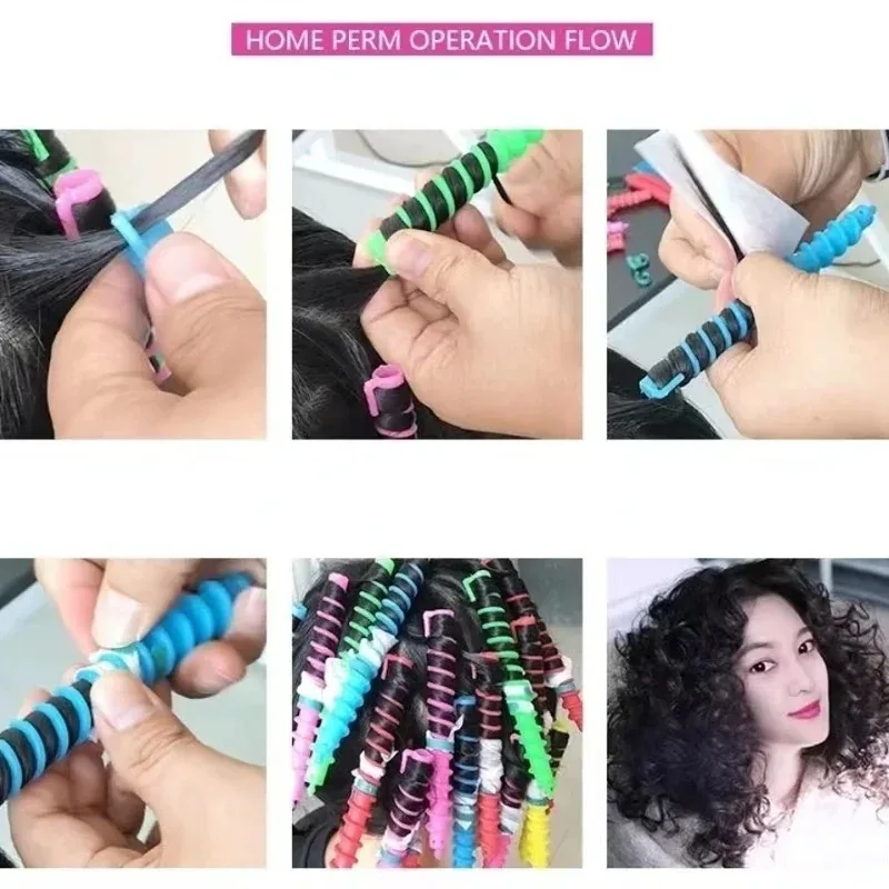 Hair Curling Tools Spiral Plastic Perm Stick Women Cold Perm Bar Hair Curler 10-28pcs