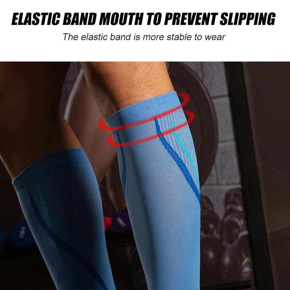 Leg Compression Sleeves Thigh High Socks 1Pair Footless Compression Socks 20-30mmHg for Leg Support