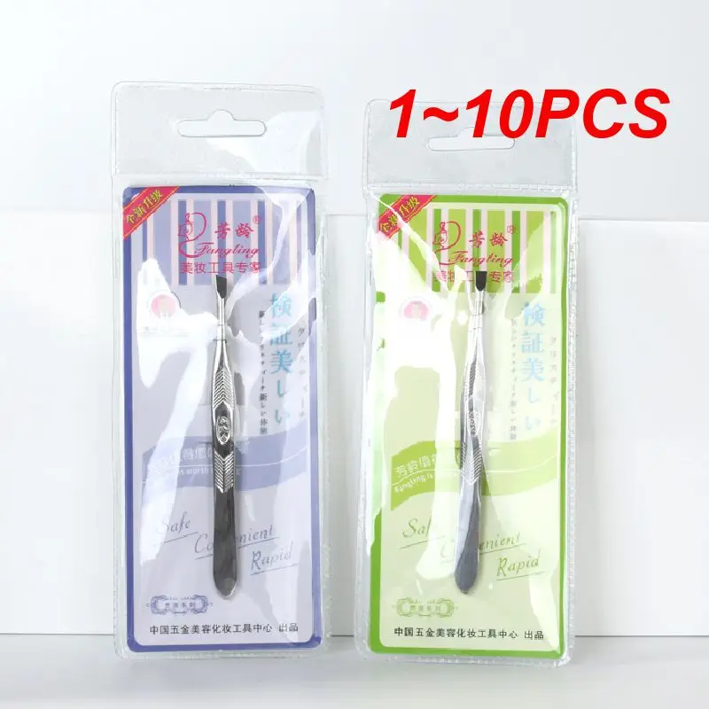 

1~10PCS Eyebrow Hair Tweezers Professional Eyebrow Hair Removal Tweezer Flat Tip Tool Stainless Steel Convenient Small Tool
