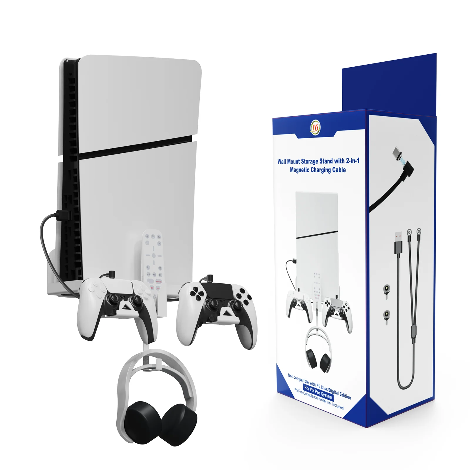 Storage Stand Bracket With Magnetic Charging for PS5