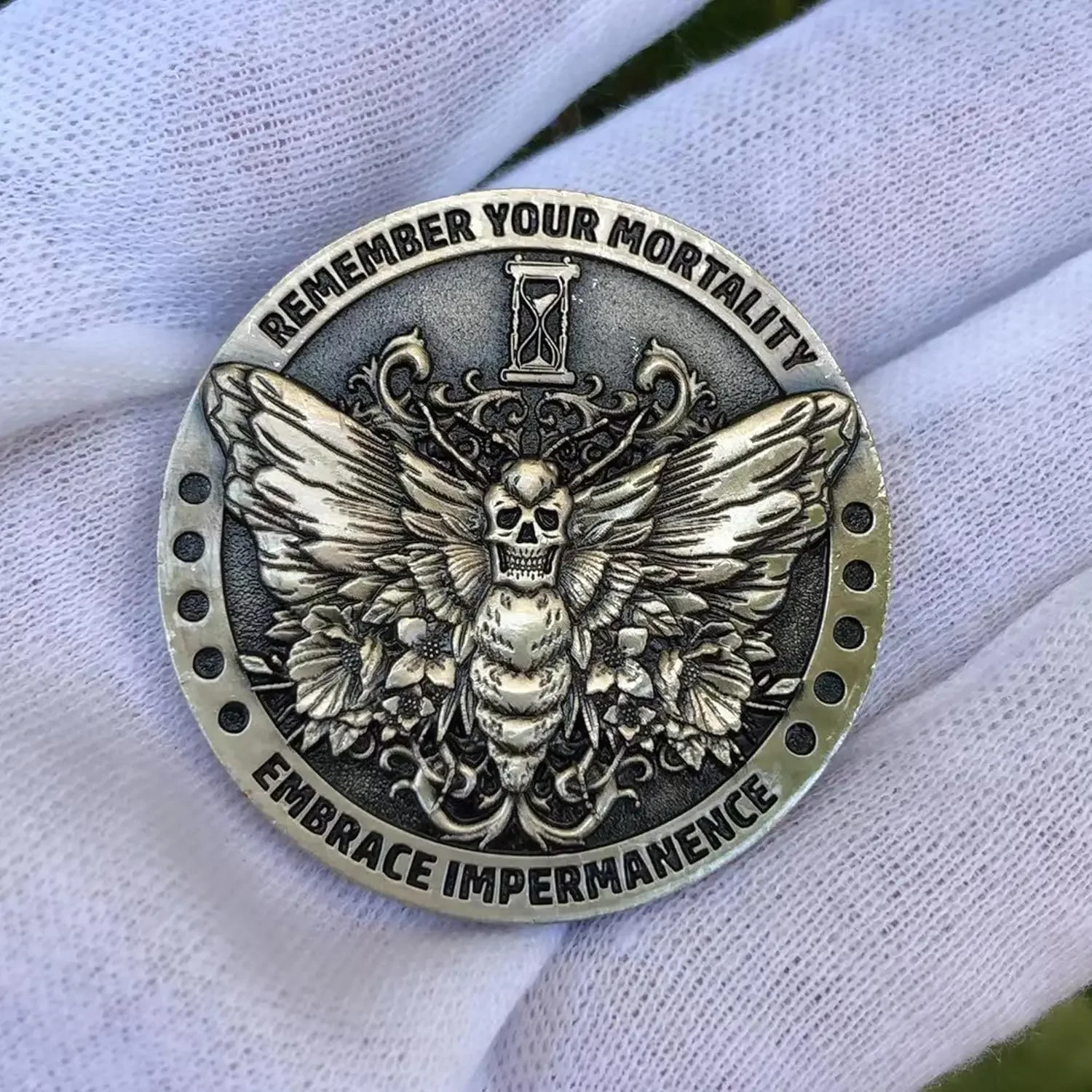 수제 메멘토 모리 토큰 스토익 리마인더, 해골 챌린지 코인 (싱글 코인) - AliExpress