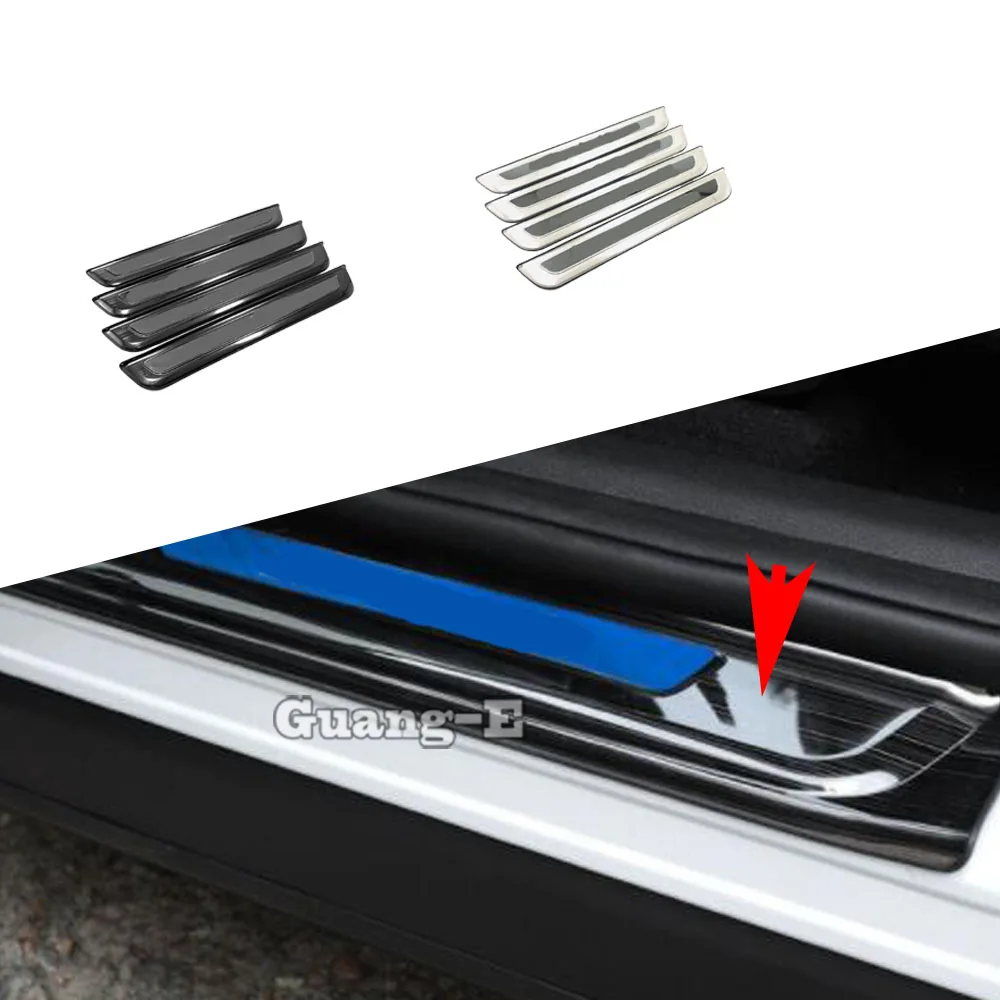 Auto Rvs Pedaal Instaplijsten Scuff Plaat Cover Buiten Stok Drempel