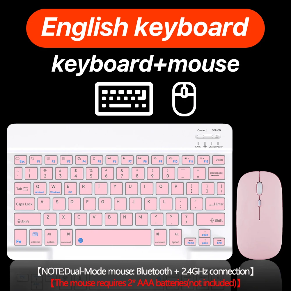 thumbnail image 1 of Teclado compatible con Bluetooth para iOS, Android, Windows, iPad, teclado Air Pro, teclado inalámbrico y mouse para Xiaomi, Huawei, tableta, 1 of 5