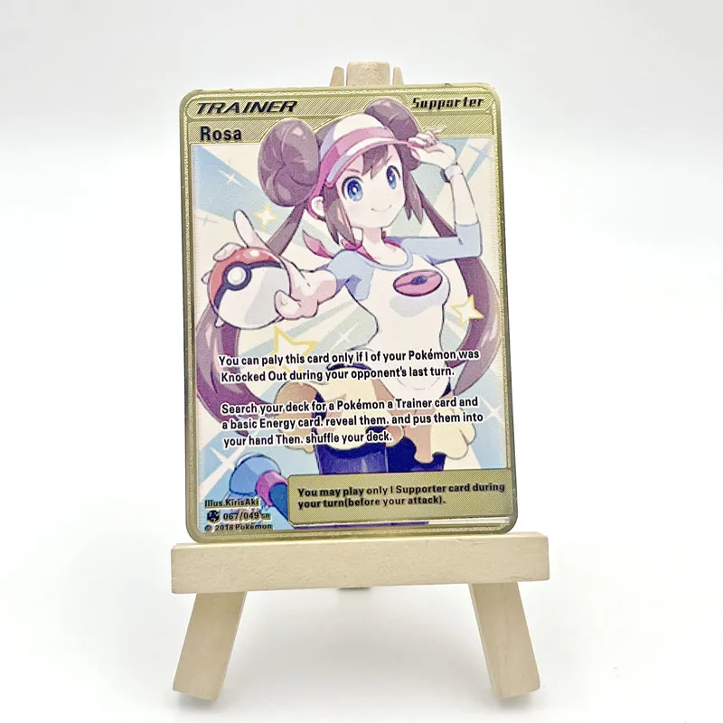 

Korean New Anime Pokemon Ancient Weries Gold Cards Collection Card - Ancient Mew Promos Collection Toys for Children