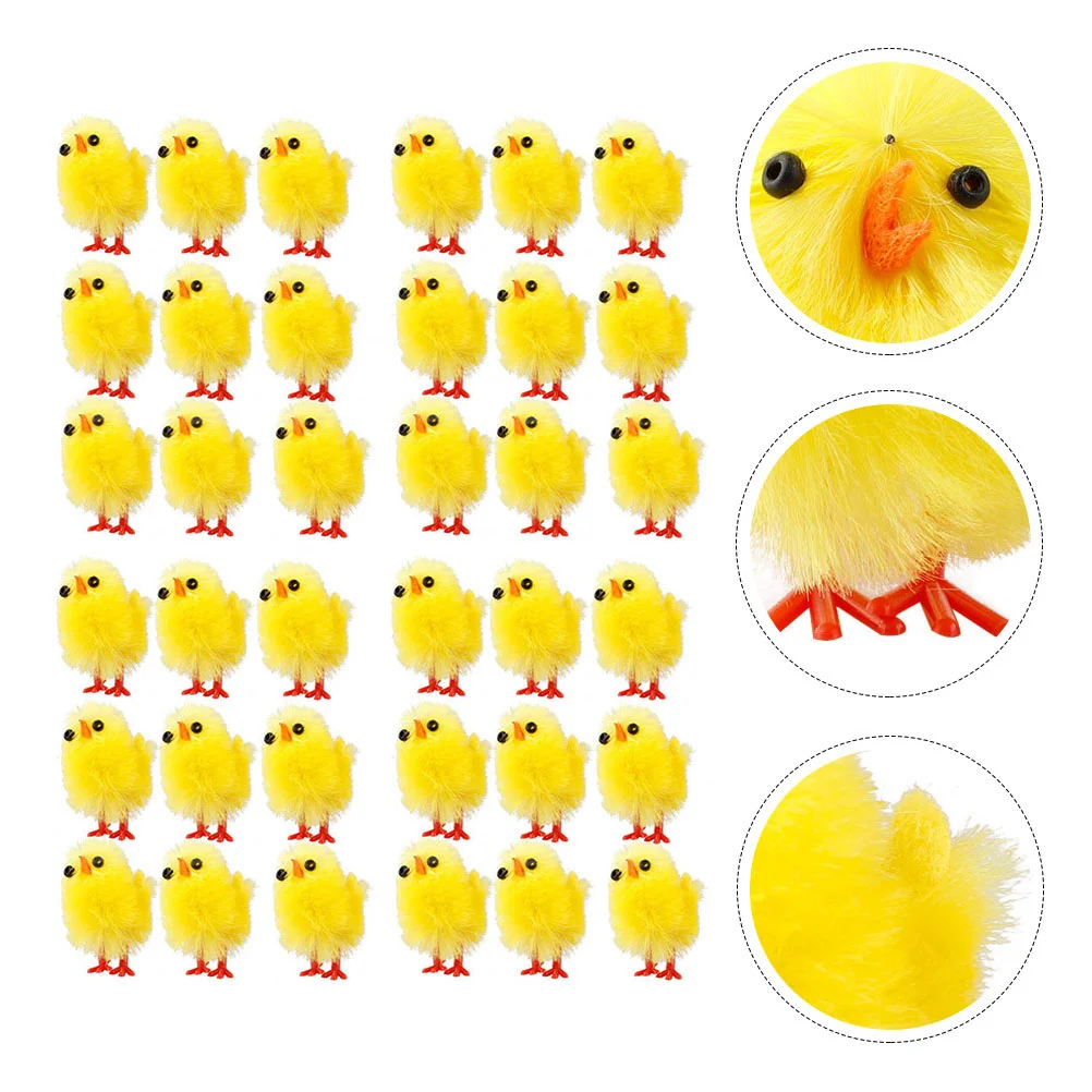 

Simulation Easter Chick Mini Lovely Artificial Plush Chicken Easter Party Ornaments Supplies Gift Children Kids Toy