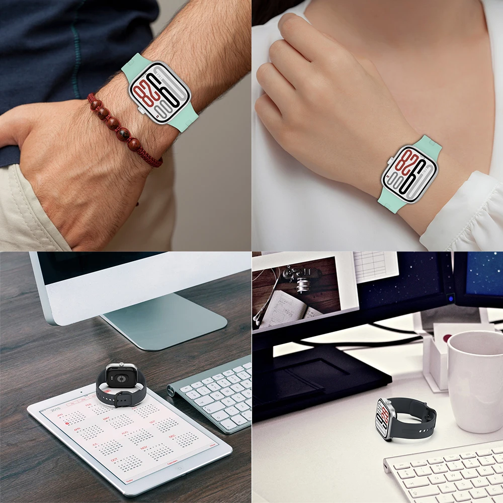 Premium Silicone Strap for Smartwatch - Replacement Band, Universal Fit for Multiple Models